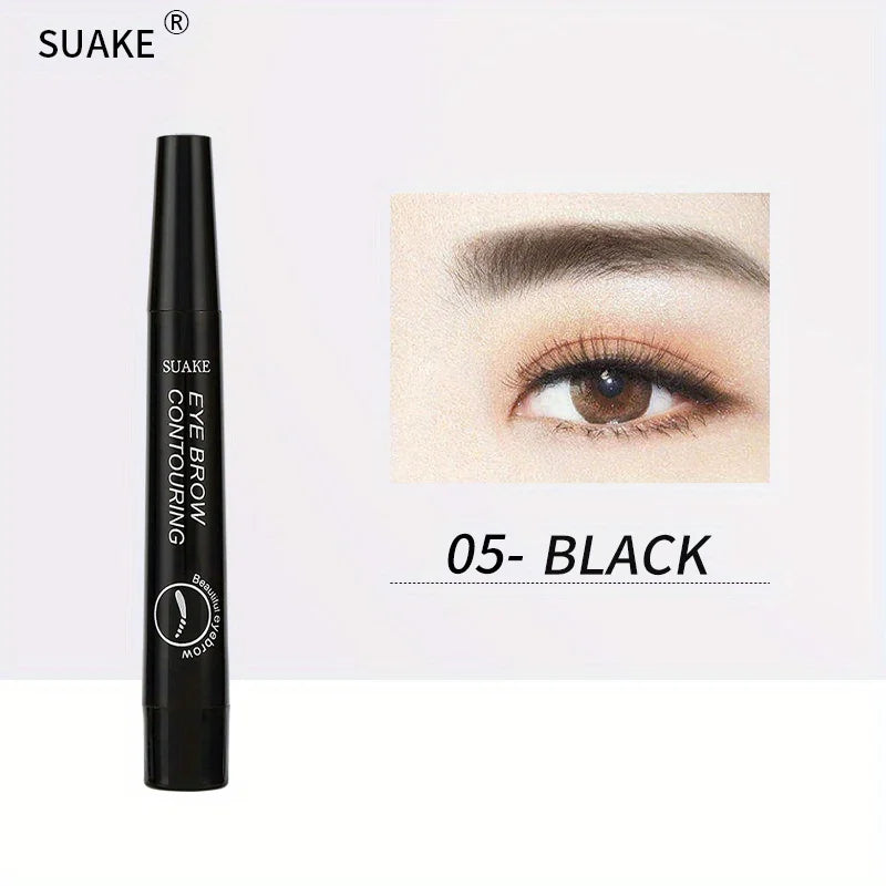 4 Splitted Head Eyebrow Pencil Smudge Proof Waterproof