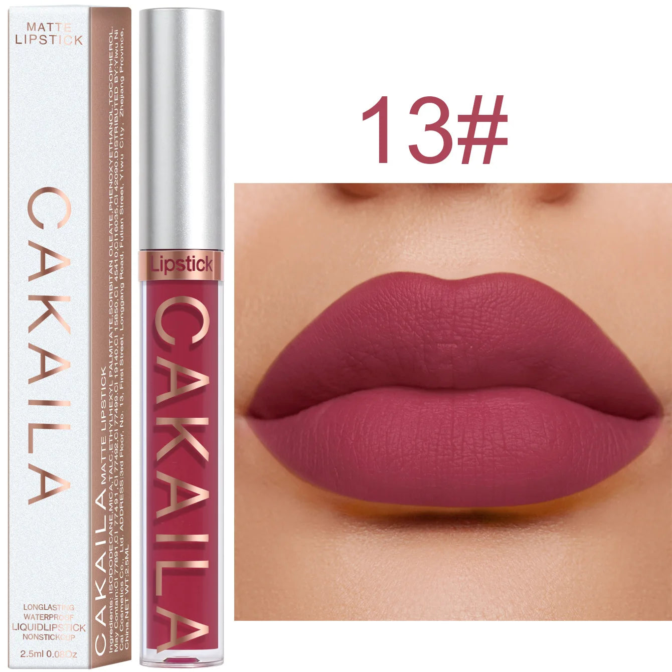18 Farben Lippenstift Matt Antihaft-Cup Wasserfest Lipgloss