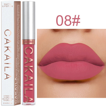 18 Farben Lippenstift Matt Antihaft-Cup Wasserfest Lipgloss