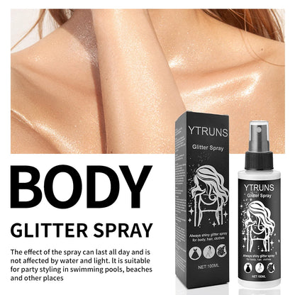 100 ml Hochglanz-Glitzerspray, kann für Körper/Haare/Kleidung verwendet werden