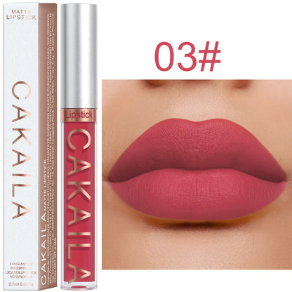 18 Farben Lippenstift Matt Antihaft-Cup Wasserfest Lipgloss