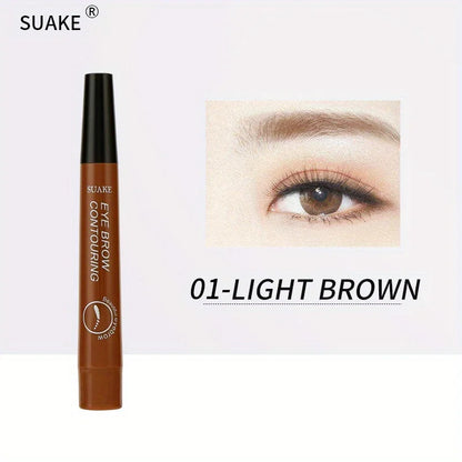 4 Splitted Head Eyebrow Pencil Smudge Proof Waterproof
