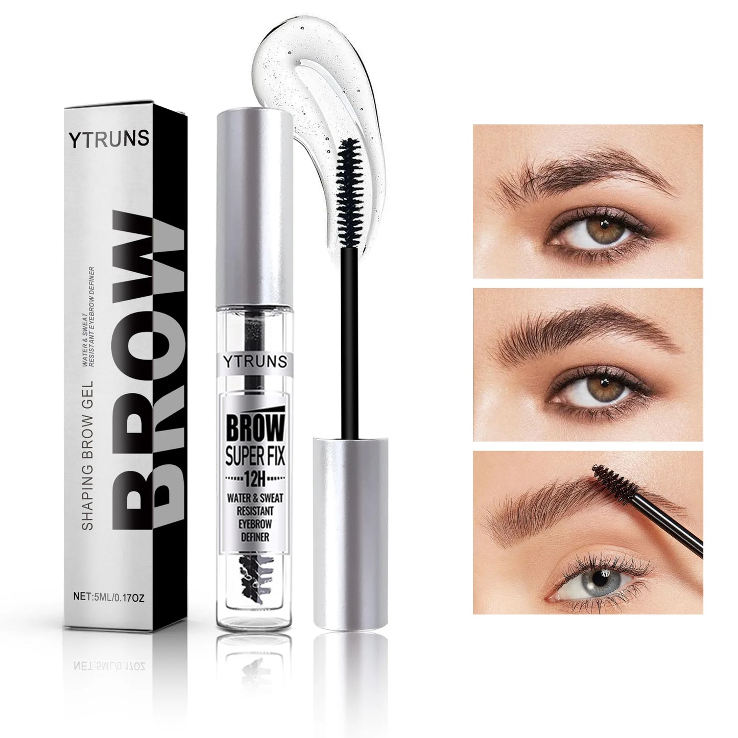 Waterproof Eyebrow Gel - Smudge-Proof, Long-Lasting Hold for a Natural Look