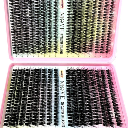 Huge Supply Cluster Lashes Kit 5D Fluffy Thick Eyelash Extension