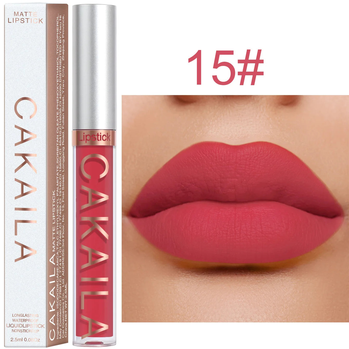 18 Farben Lippenstift Matt Antihaft-Cup Wasserfest Lipgloss