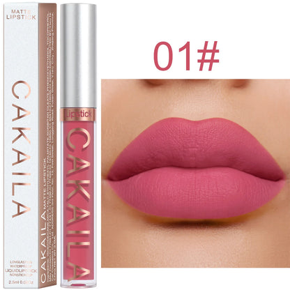 18 Farben Lippenstift Matt Antihaft-Cup Wasserfest Lipgloss