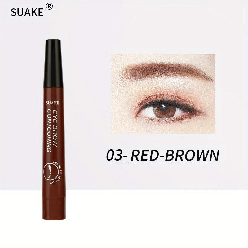 4 Splitted Head Eyebrow Pencil Smudge Proof Waterproof